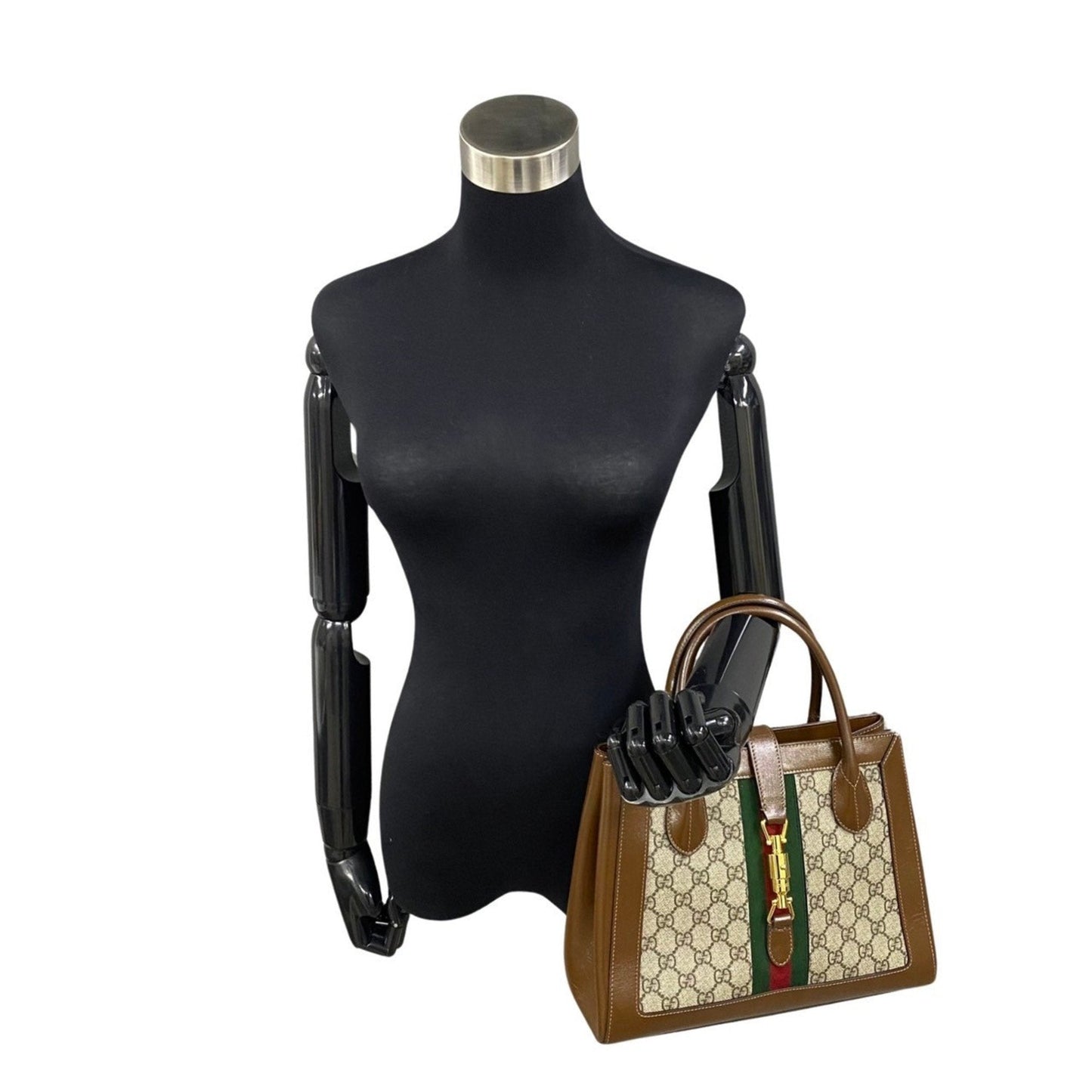 Gucci Jackie Brown Canvas Bag