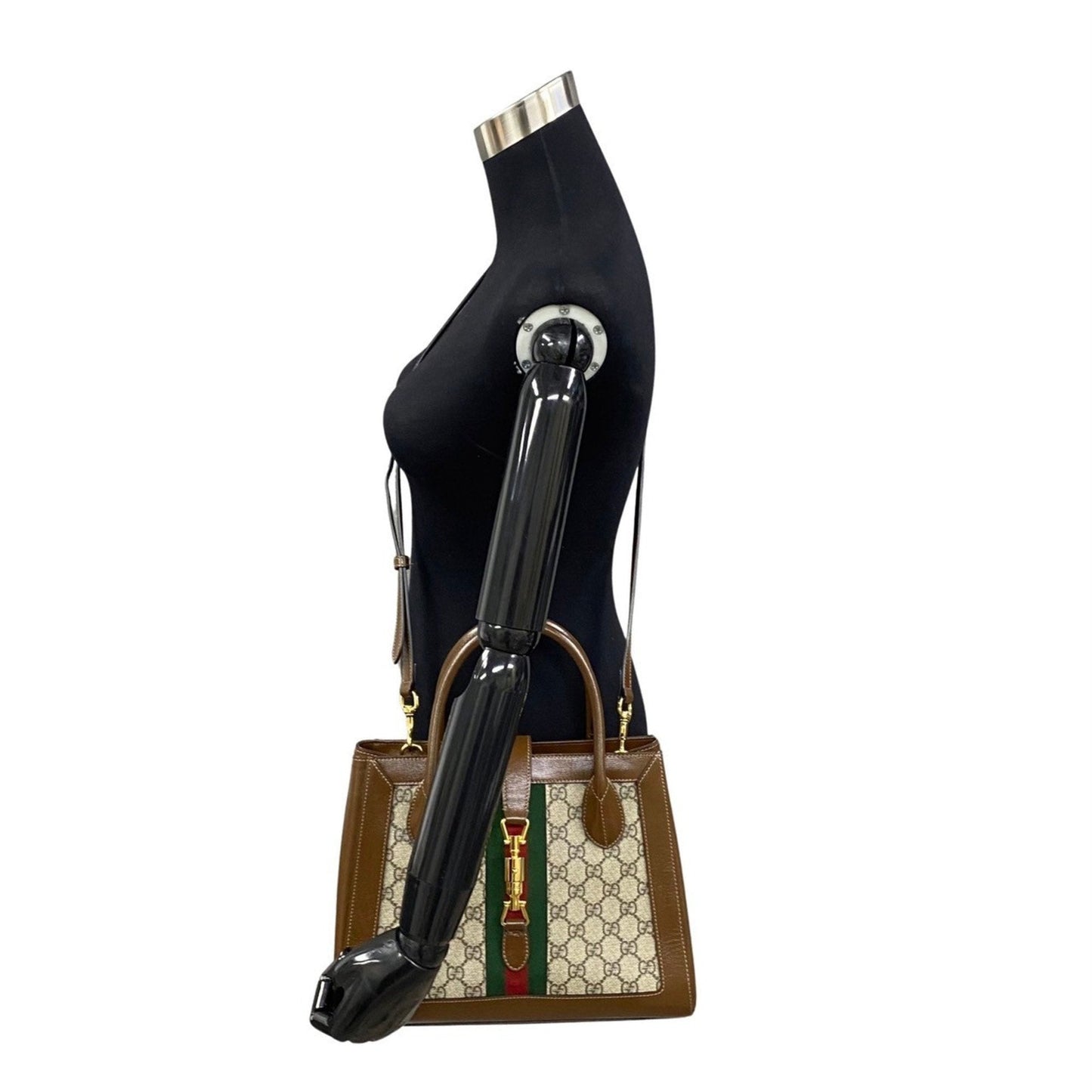 Gucci Jackie Brown Canvas Bag