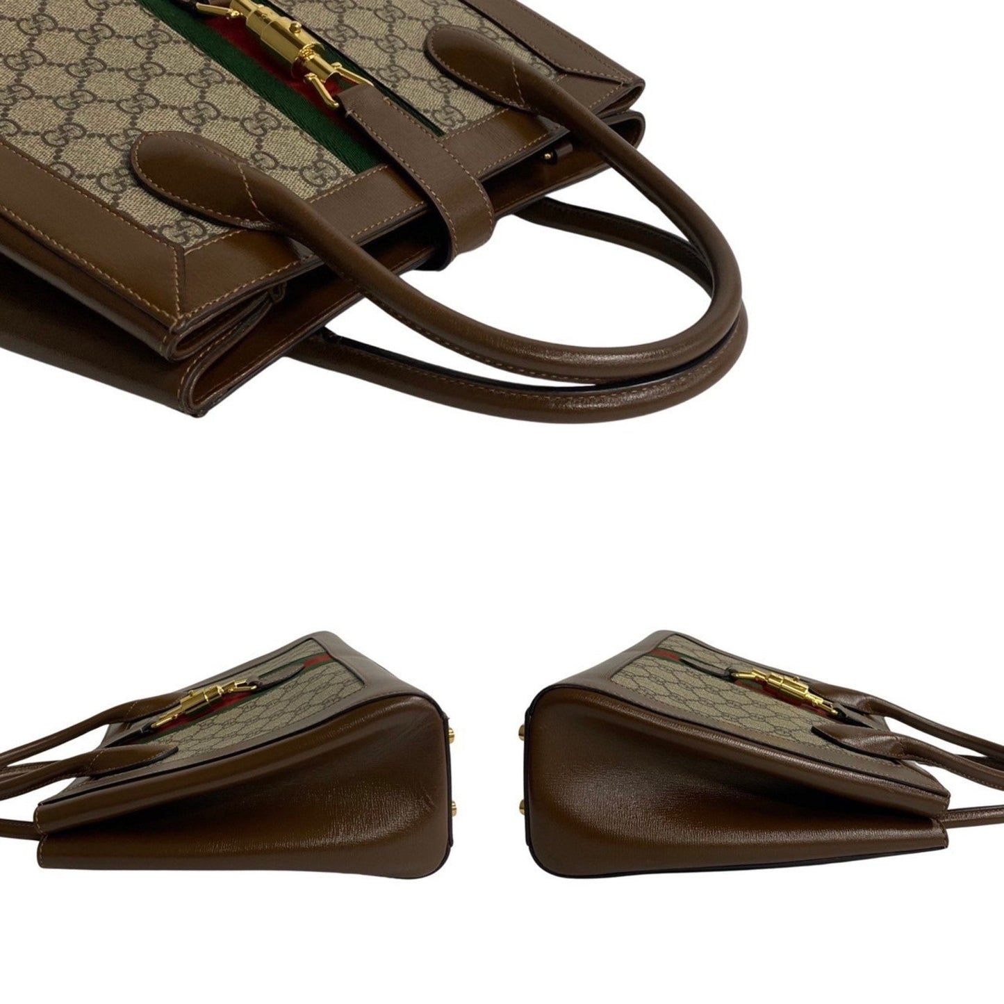 Gucci Jackie Brown Canvas Bag