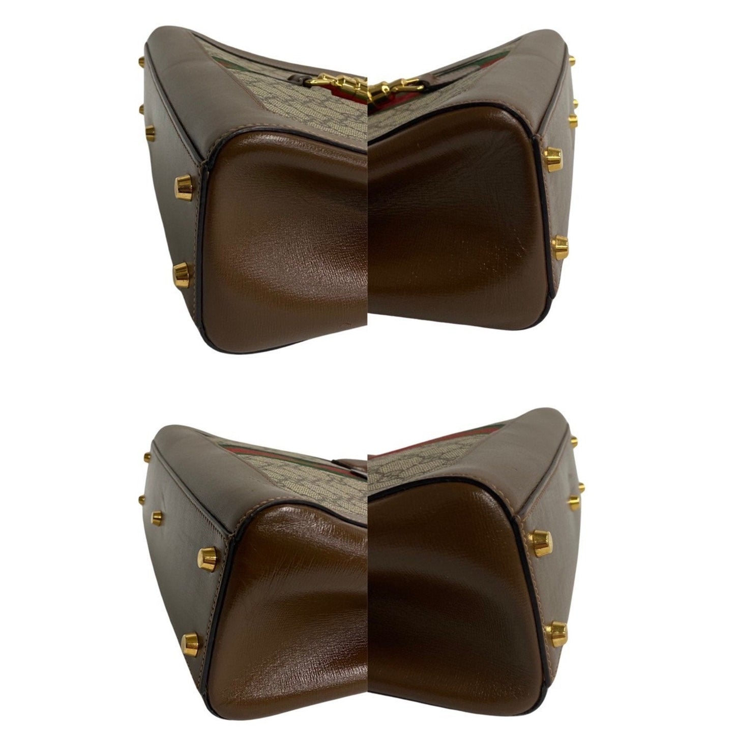 Gucci Jackie Brown Canvas Bag