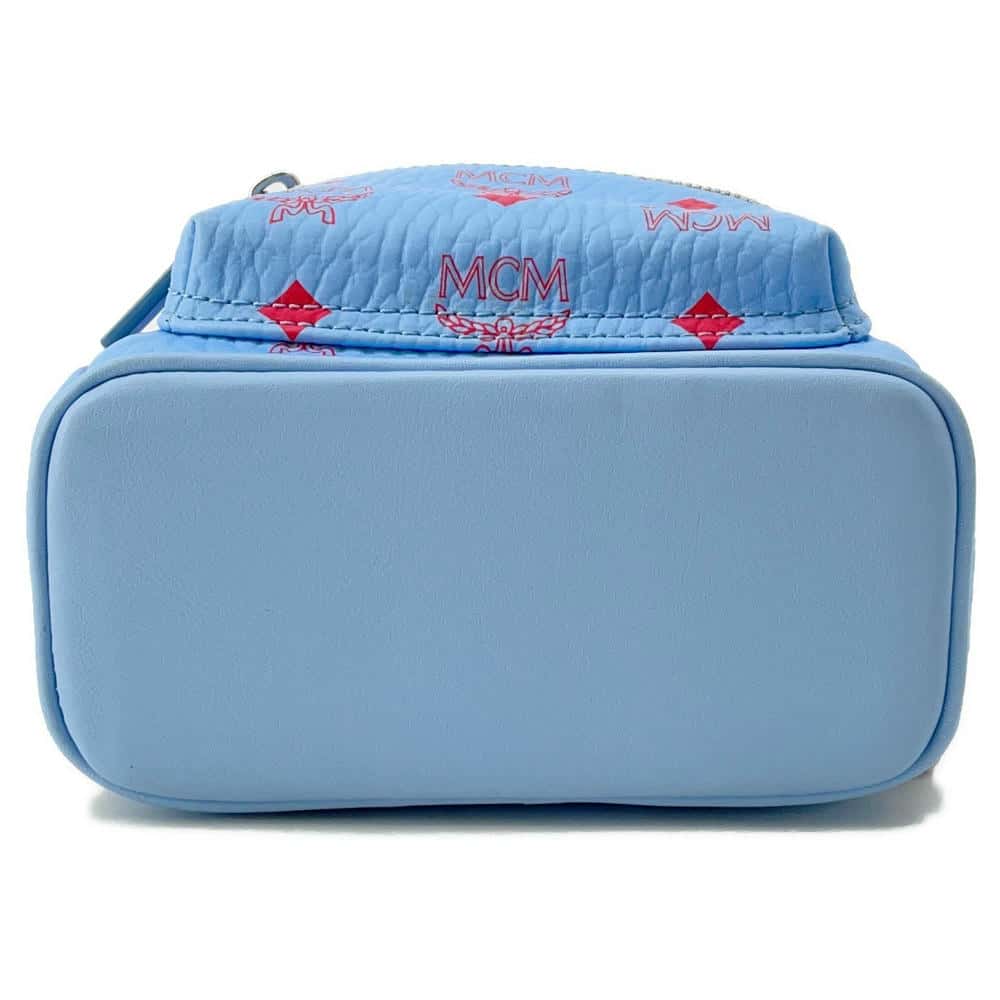 MCM Visetos Mini Backpack Blue/Red Leather