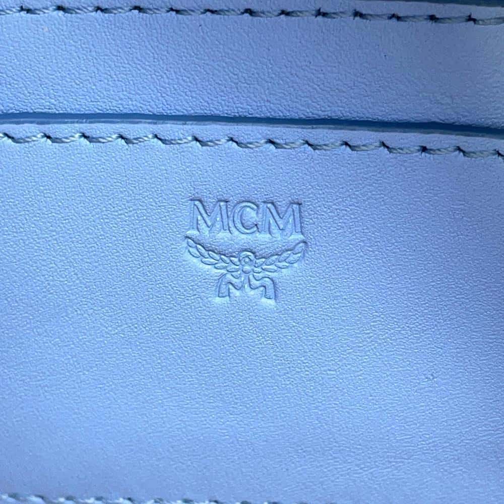 MCM Visetos Mini Backpack Blue/Red Leather