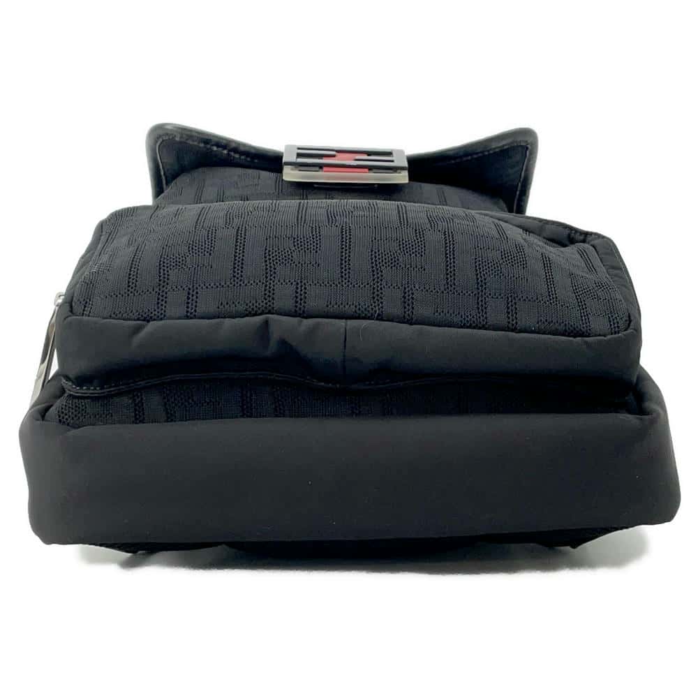 FENDI Zucca Pattern Backpack Black7VZ047 Leather Mesh
