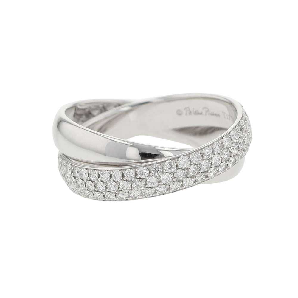 TIFFANY&Co. Paloma Melody 2 Band Ring Size Approximately No. 1260574189 18K White Gold