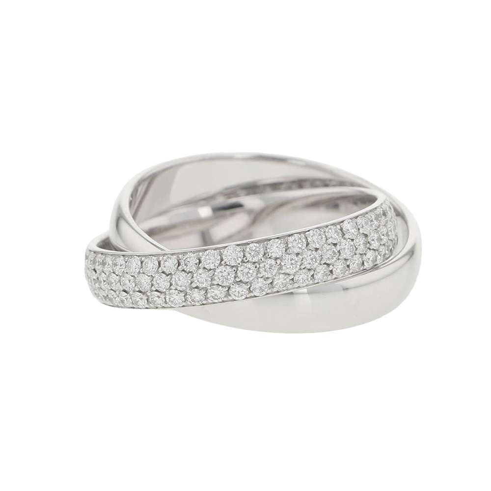 TIFFANY&Co. Paloma Melody 2 Band Ring Size Approximately No. 1260574189 18K White Gold