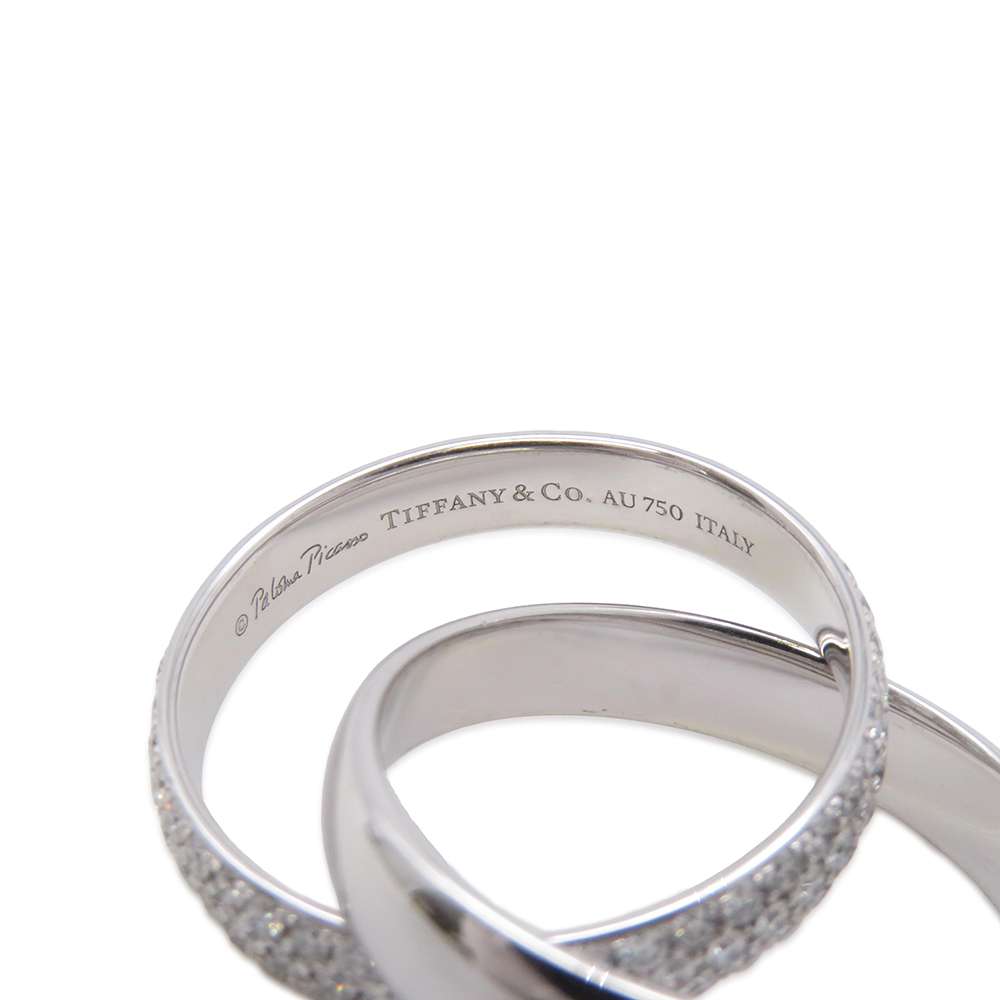 TIFFANY&Co. Paloma Melody 2 Band Ring Size Approximately No. 1260574189 18K White Gold