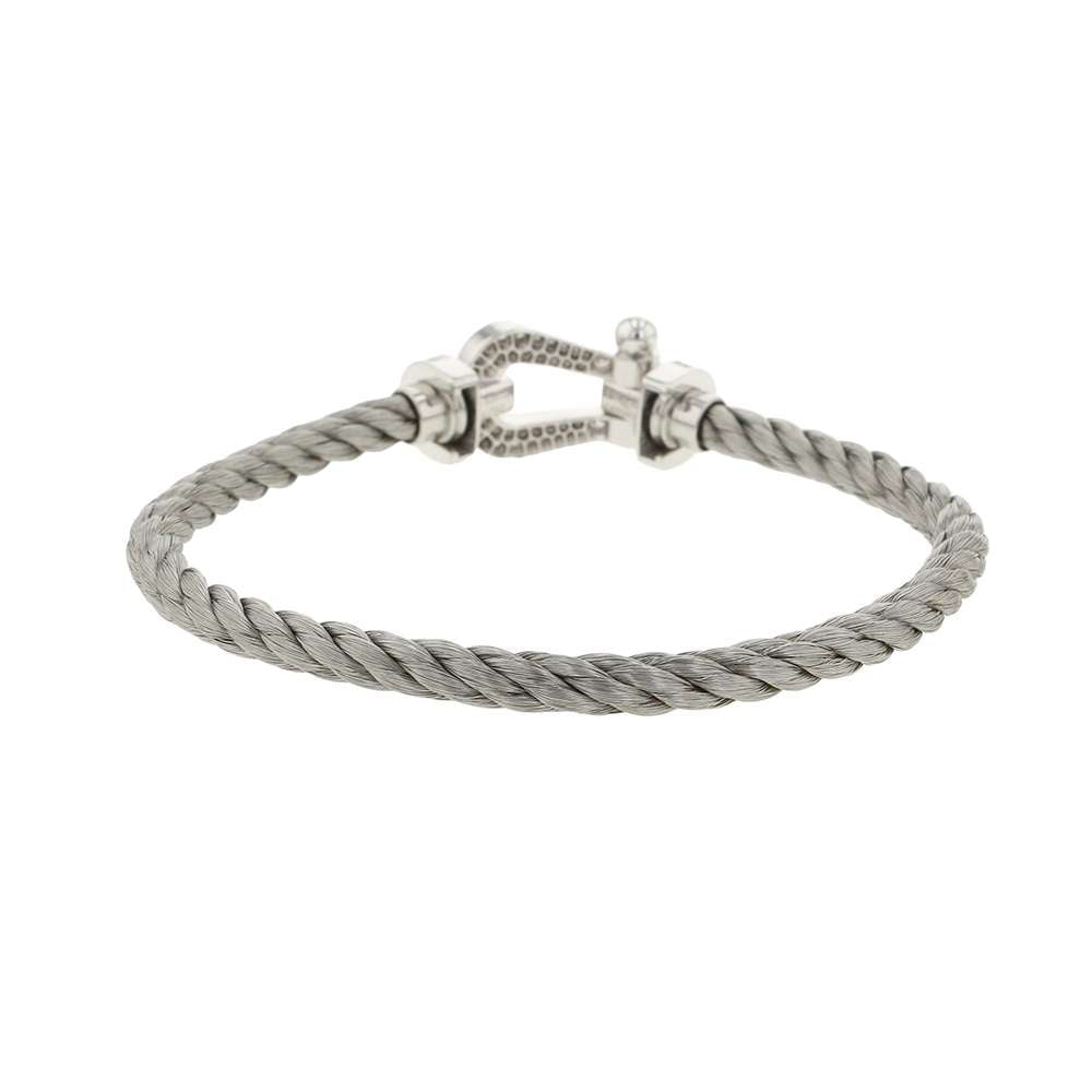 FRED Force 10 Bracelet Size Large/180B0050-6B0109 18KWG Stainless Steel