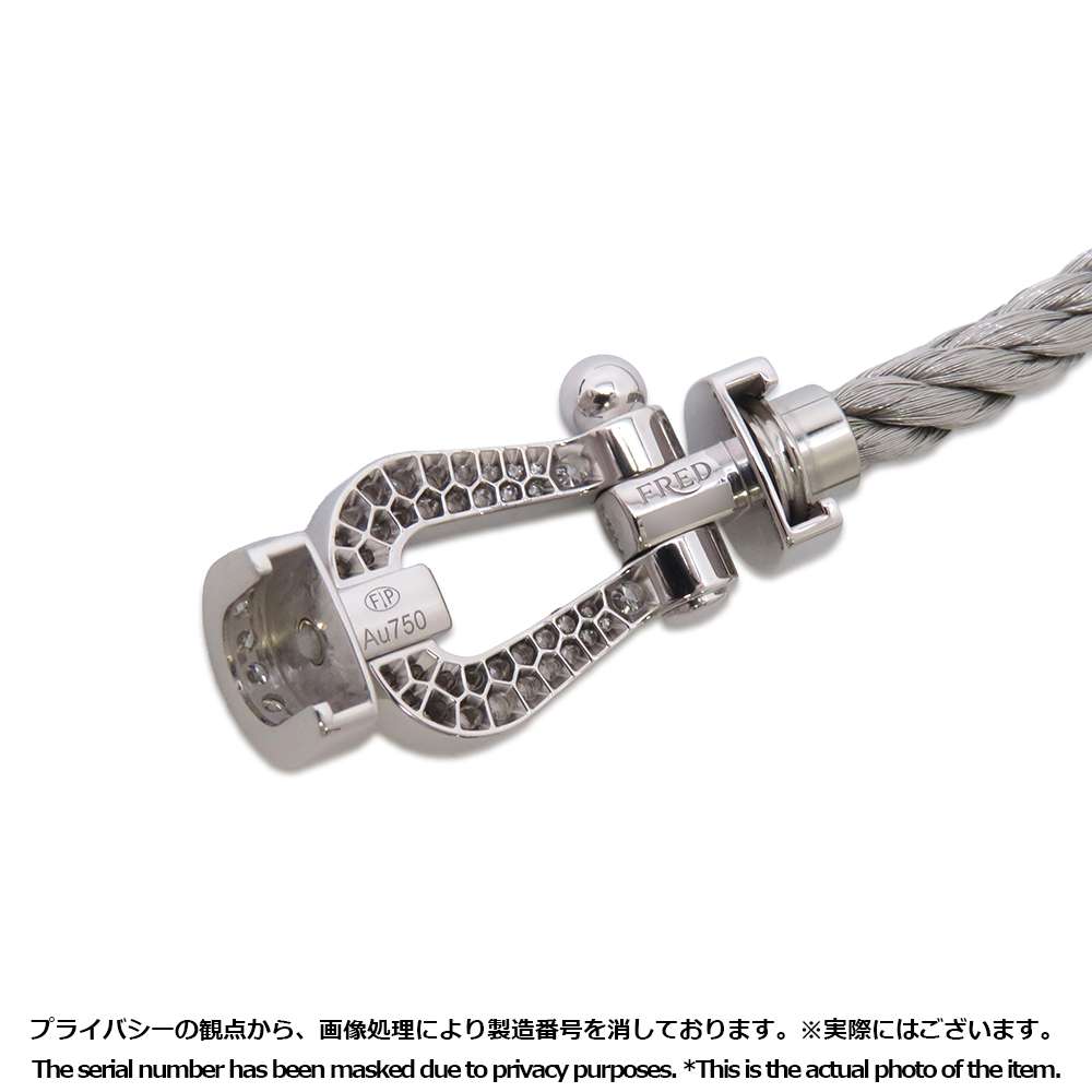 FRED Force 10 Bracelet Size Large/180B0050-6B0109 18KWG Stainless Steel