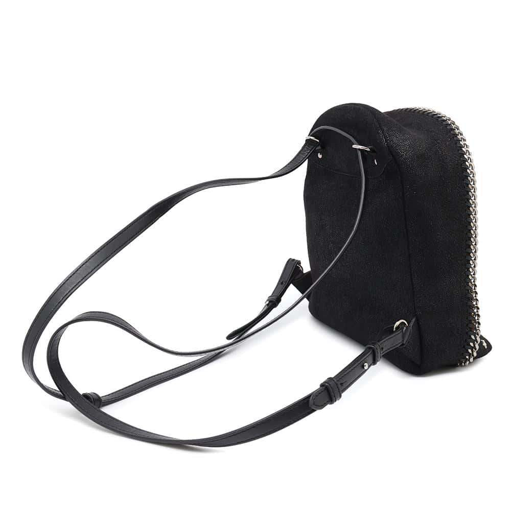 Stella McCartney Falabella Star Studded Zip Around Backpack Black468952 Polyester
