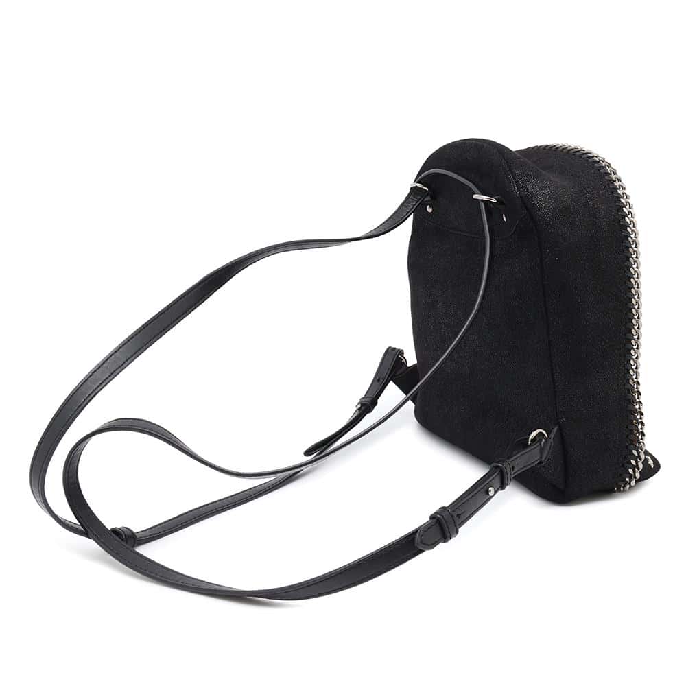 Stella McCartney Falabella Star Studded Zip Around Backpack Black468952 Polyester