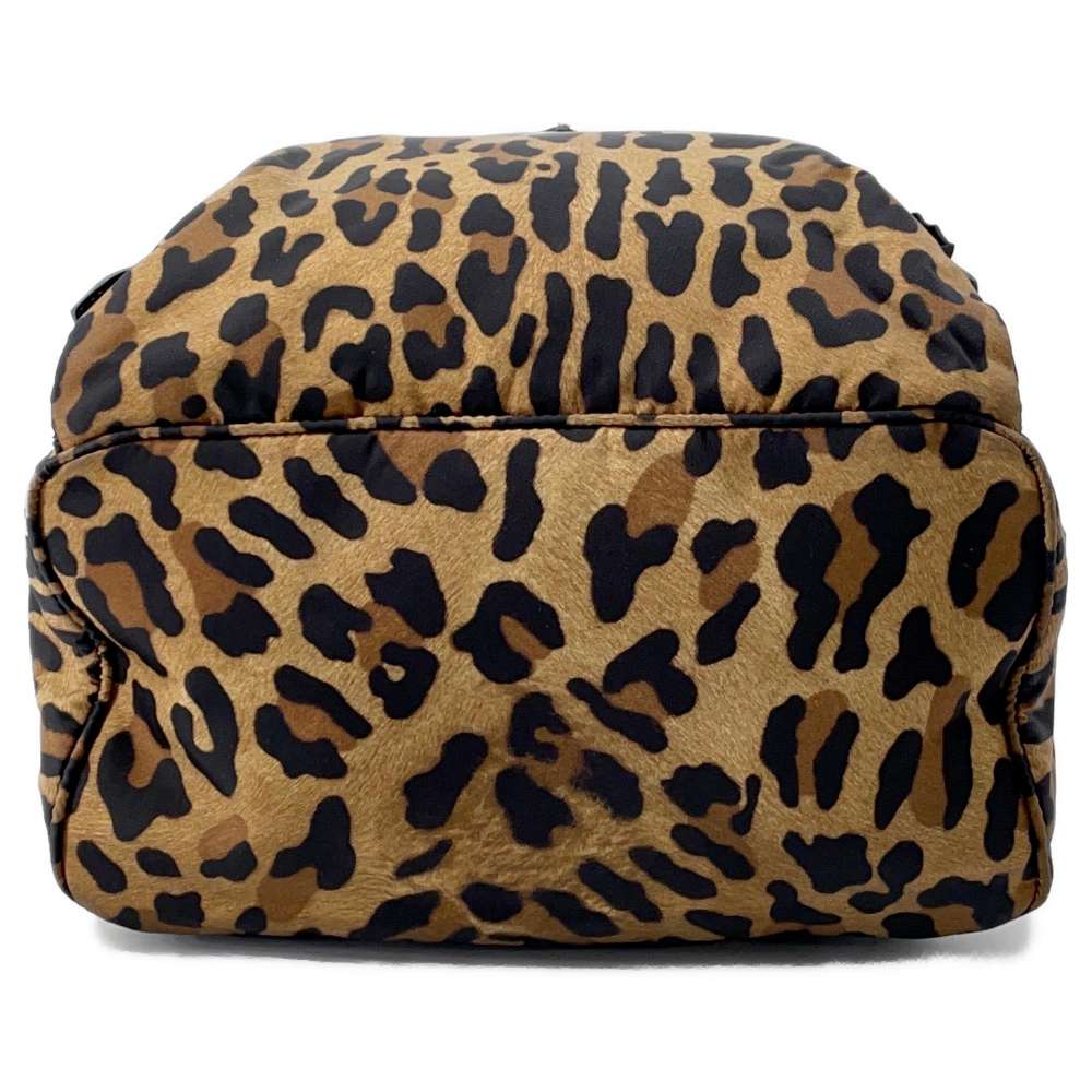 PRADA Leopard Backpack Black/Brown1BZ001 Nylon