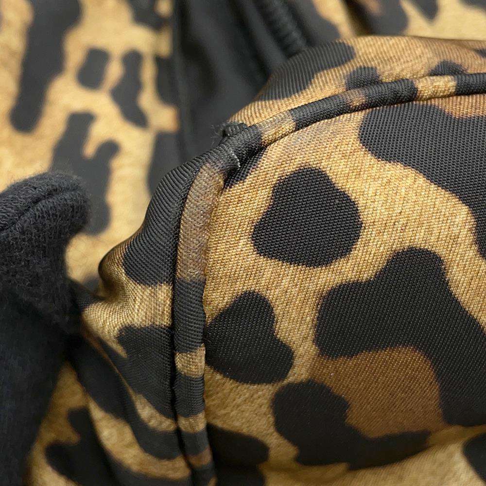 PRADA Leopard Backpack Black/Brown1BZ001 Nylon