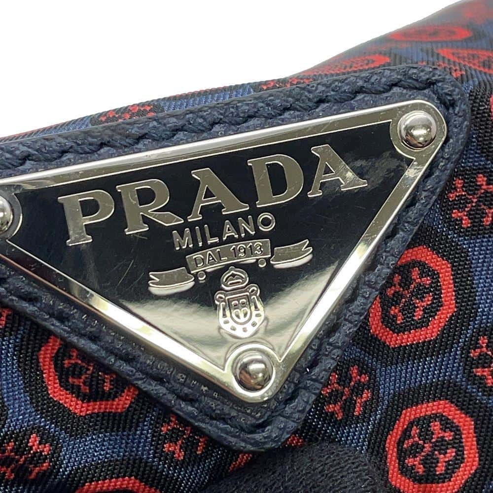 PRADA Backpack Navy/Red1BZ811 Nylon