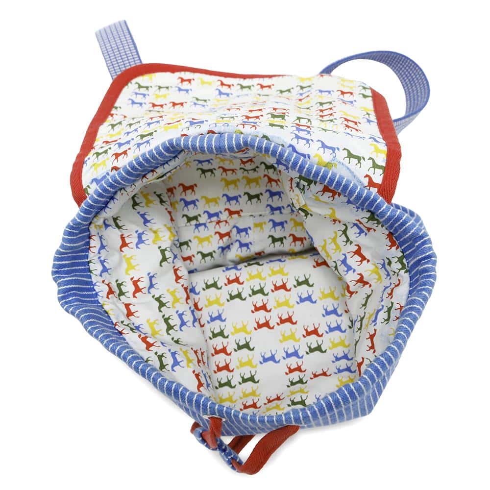 HERMES Horse Backpack Blue Canvas