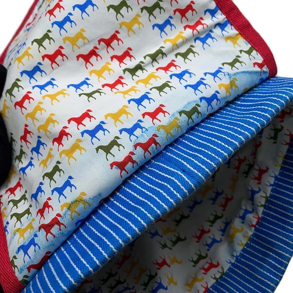 HERMES Horse Backpack Blue Canvas