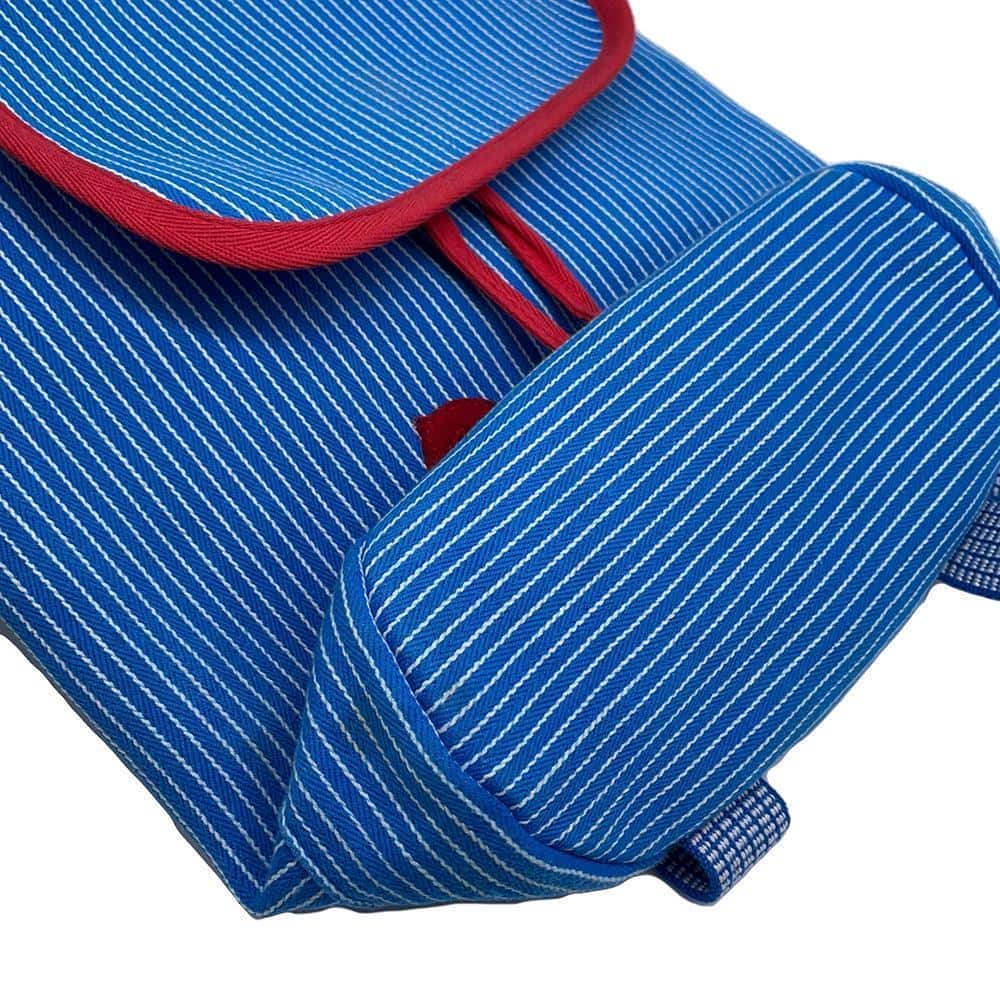 HERMES Horse Backpack Blue Canvas