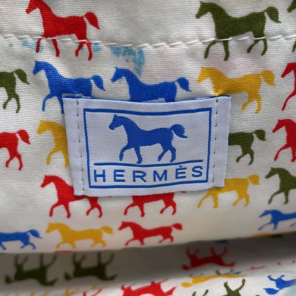 HERMES Horse Backpack Blue Canvas