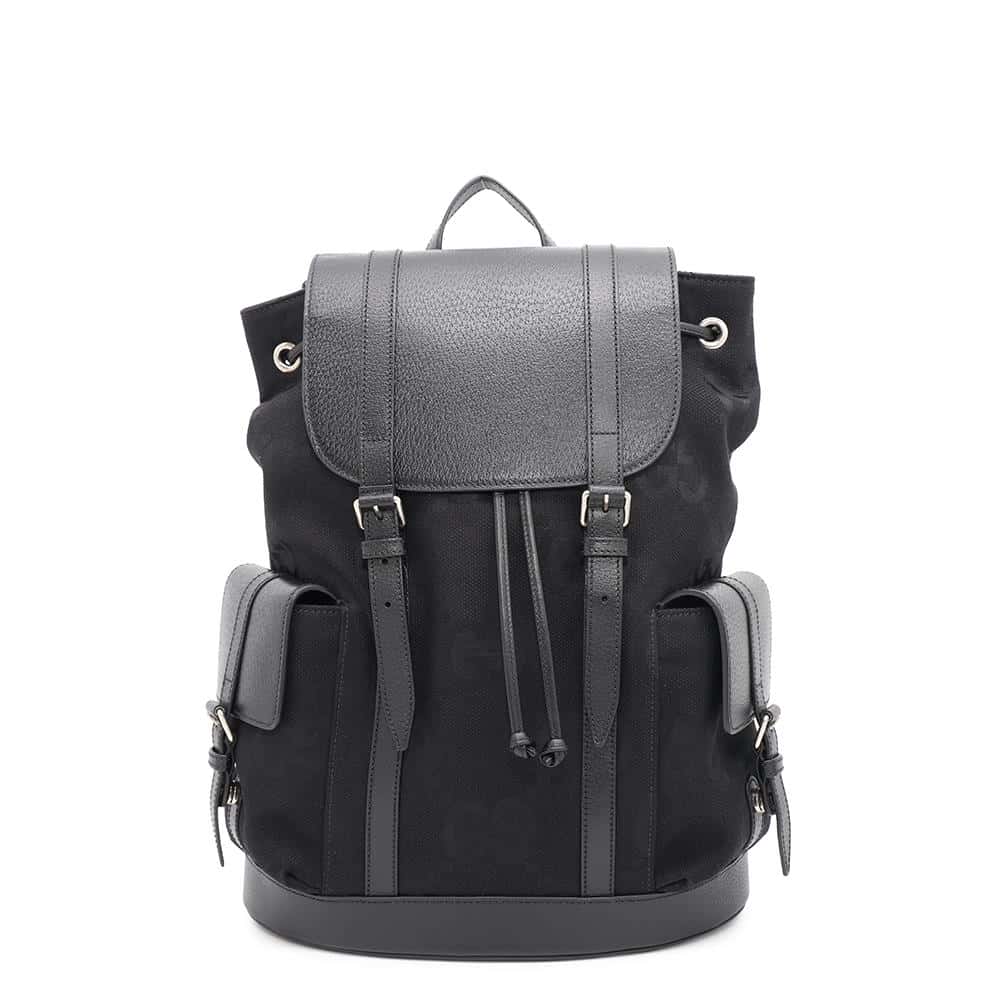 GUCCI Jumbo GG Backpack Black678829 Canvas Leather