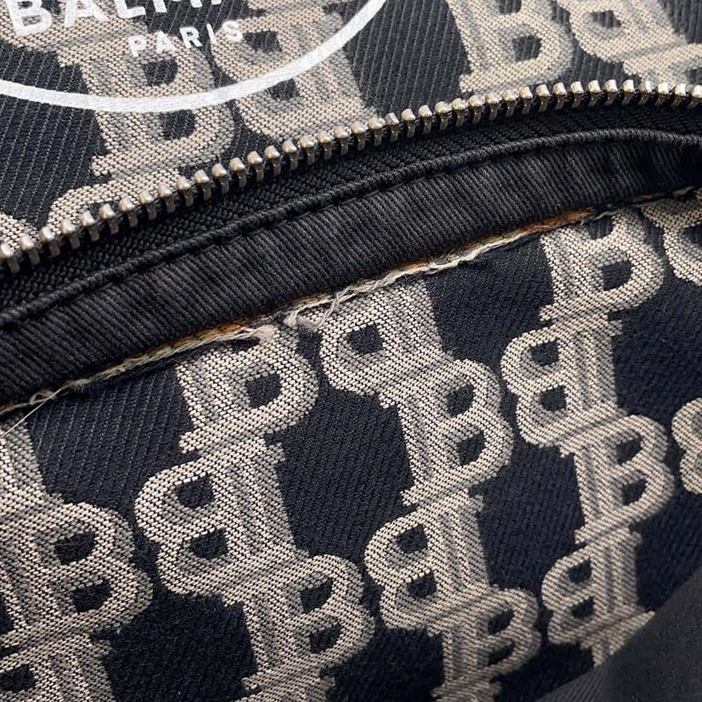 Balmain Backpack Brown Canvas