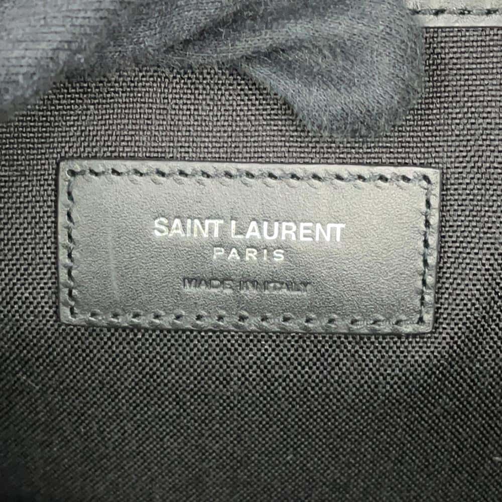 SAINT LAURENT PARIS City Backpack Black/White534967 Canvas