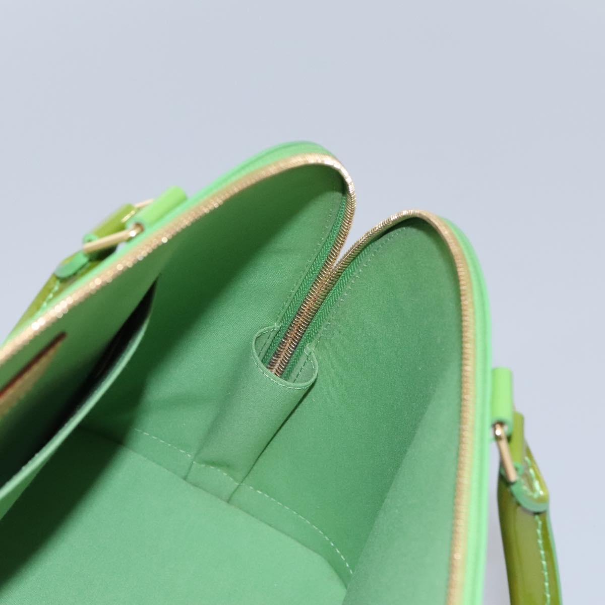 Louis Vuitton Alma Green Patent Leather Bag