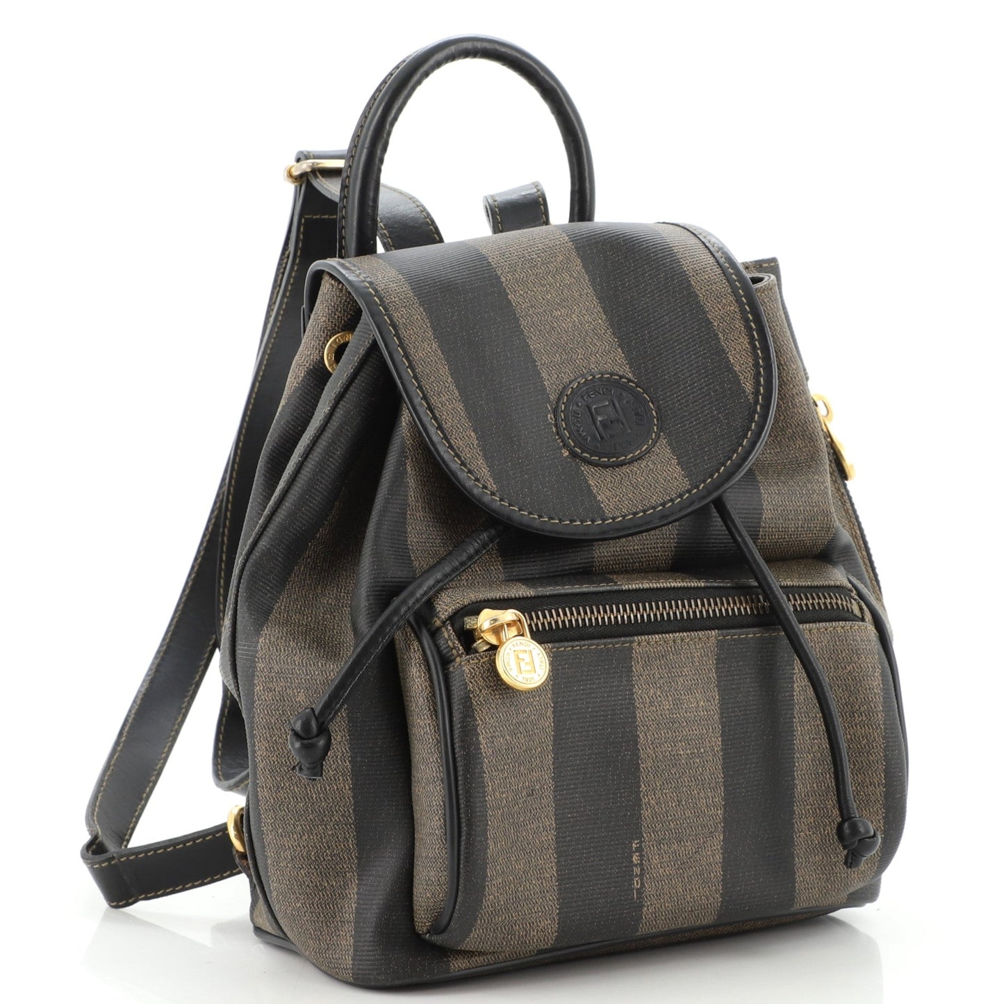 Pequin Front Pocket Backpack Coated Canvas Mini