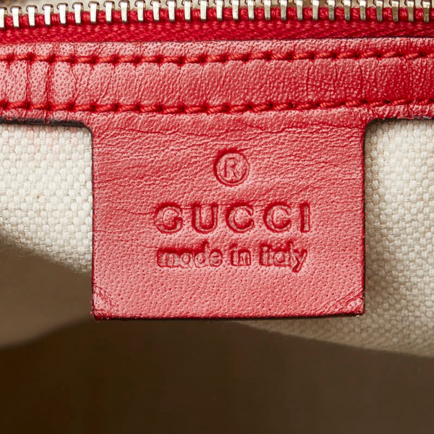 Gucci Sherry Beige Canvas Bag