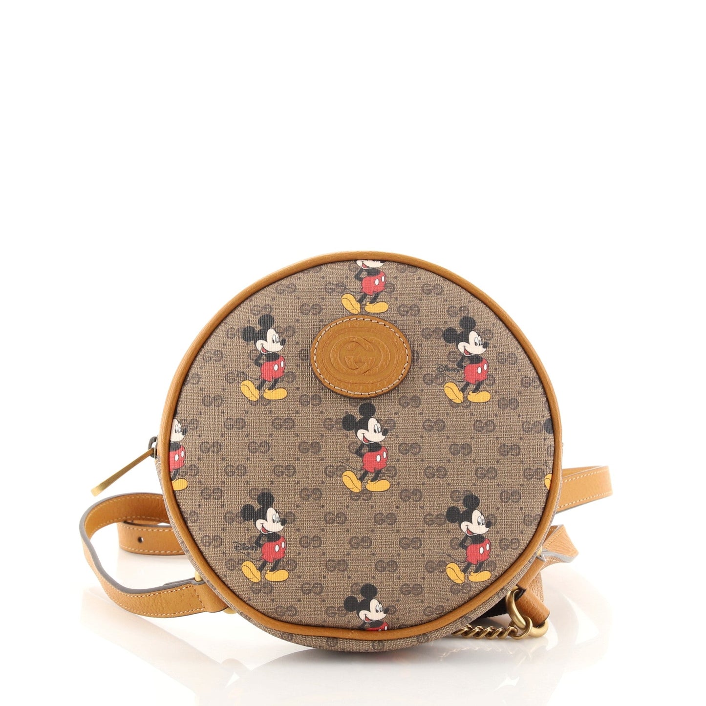 Disney Mickey Mouse Round Backpack Printed Mini GG Coated Canvas Mini