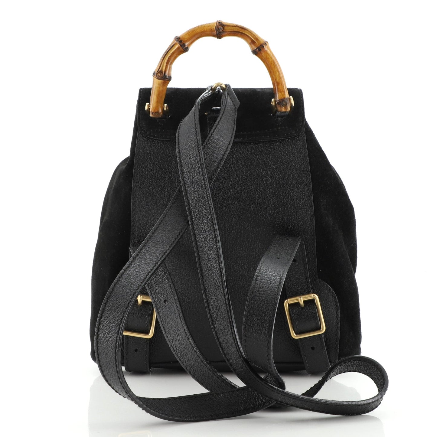Vintage Bamboo Backpack Suede Mini