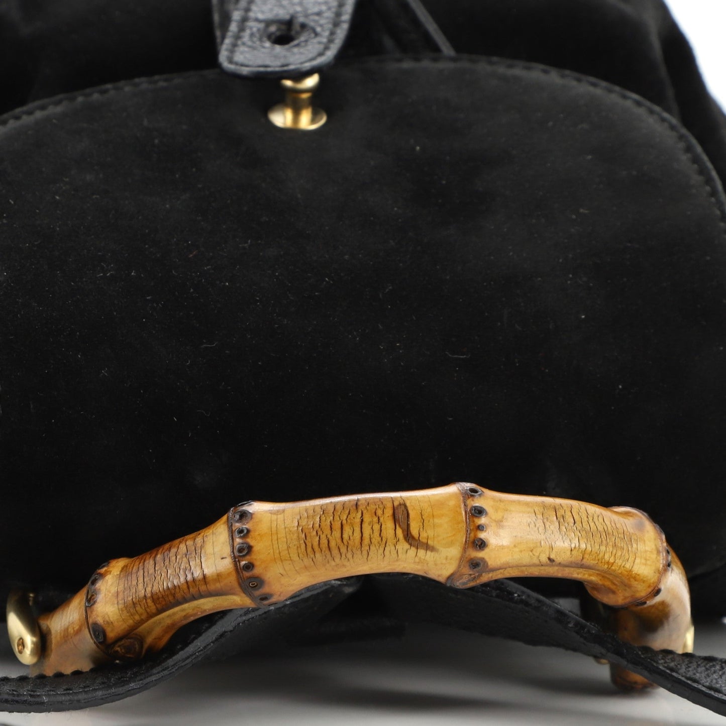 Vintage Bamboo Backpack Suede Mini