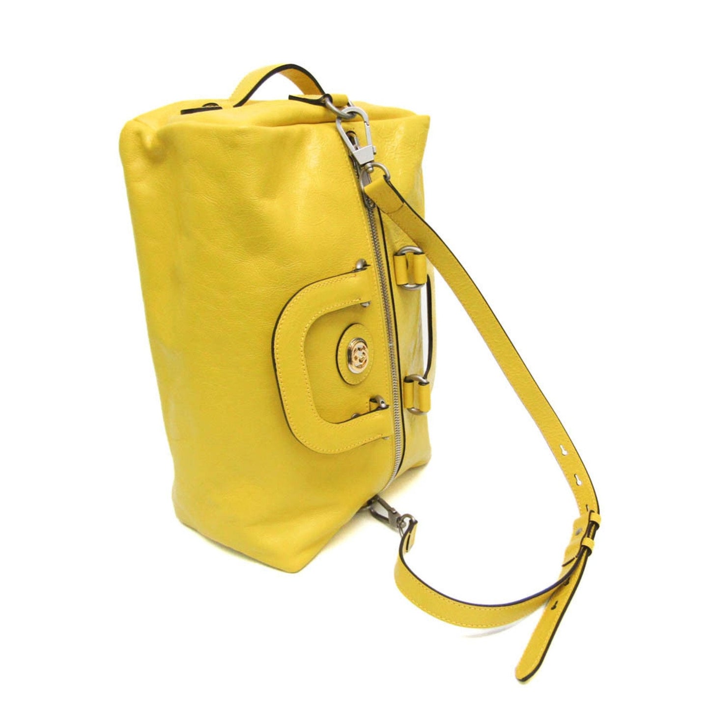 Gucci Interlocking Yellow Leather Bag