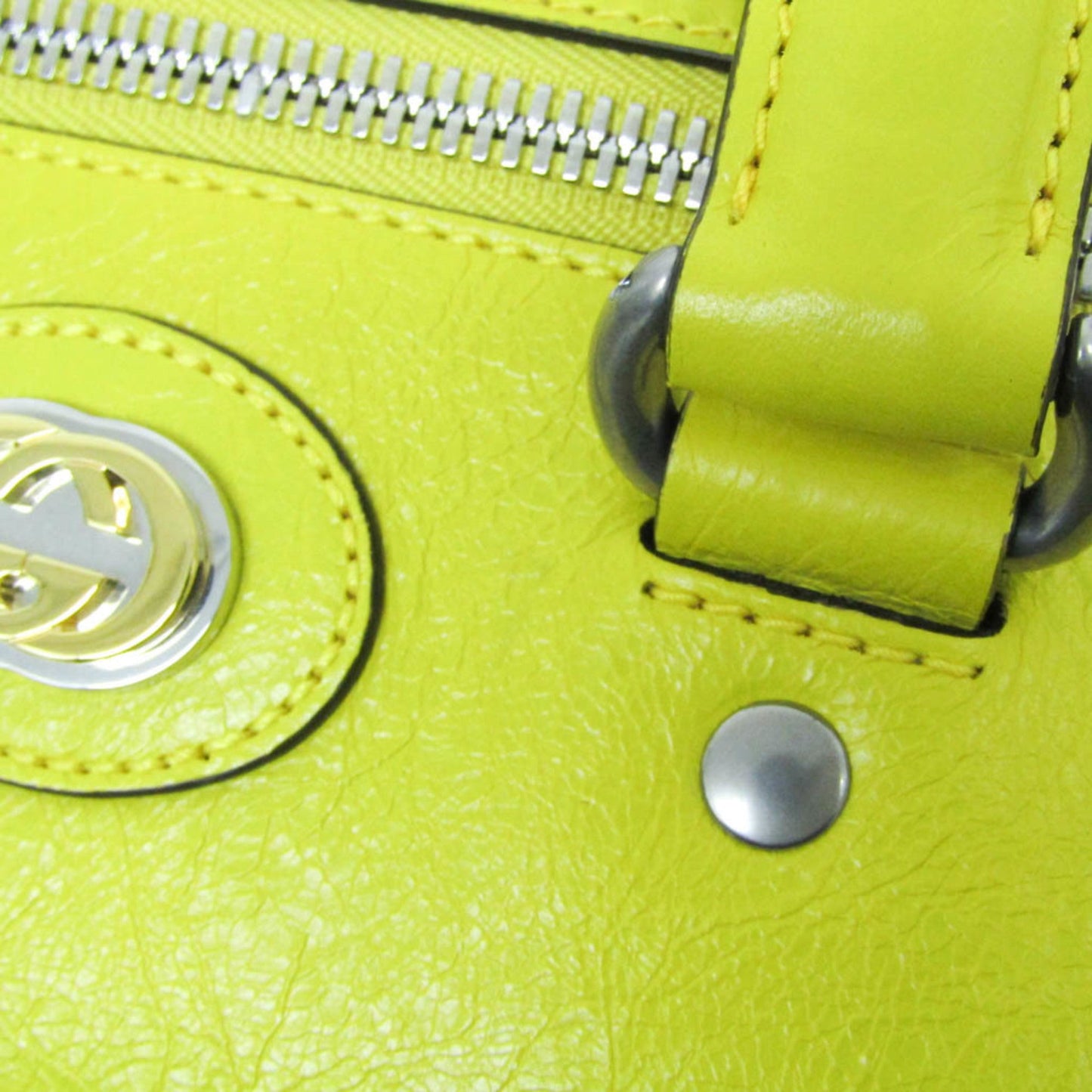 Gucci Interlocking Yellow Leather Bag