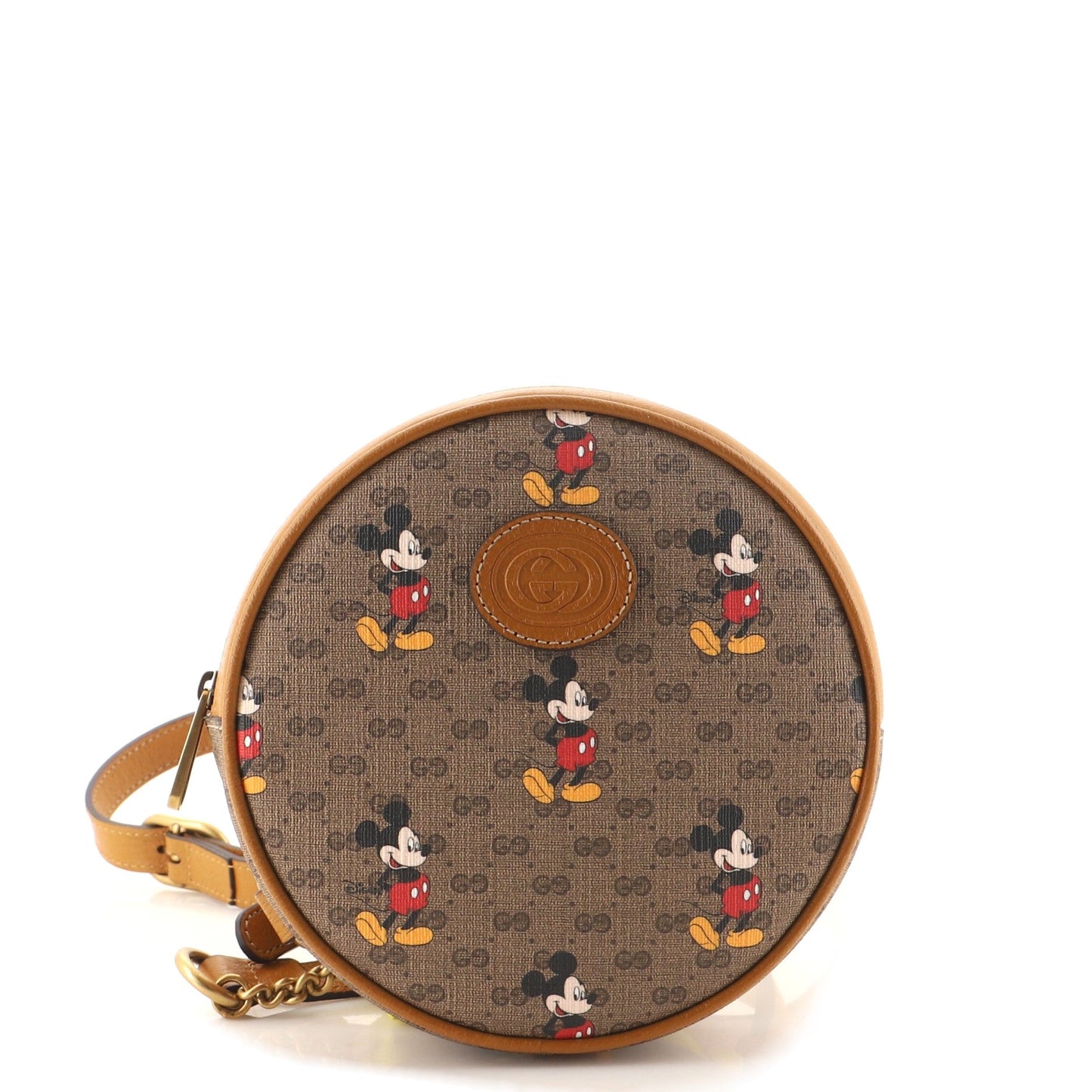 Disney Mickey Mouse Round Backpack Printed Mini GG Coated Canvas Mini