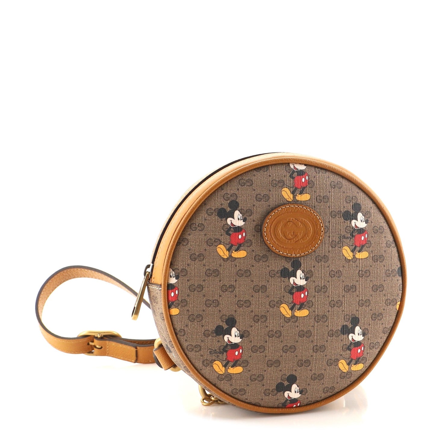 Disney Mickey Mouse Round Backpack Printed Mini GG Coated Canvas Mini