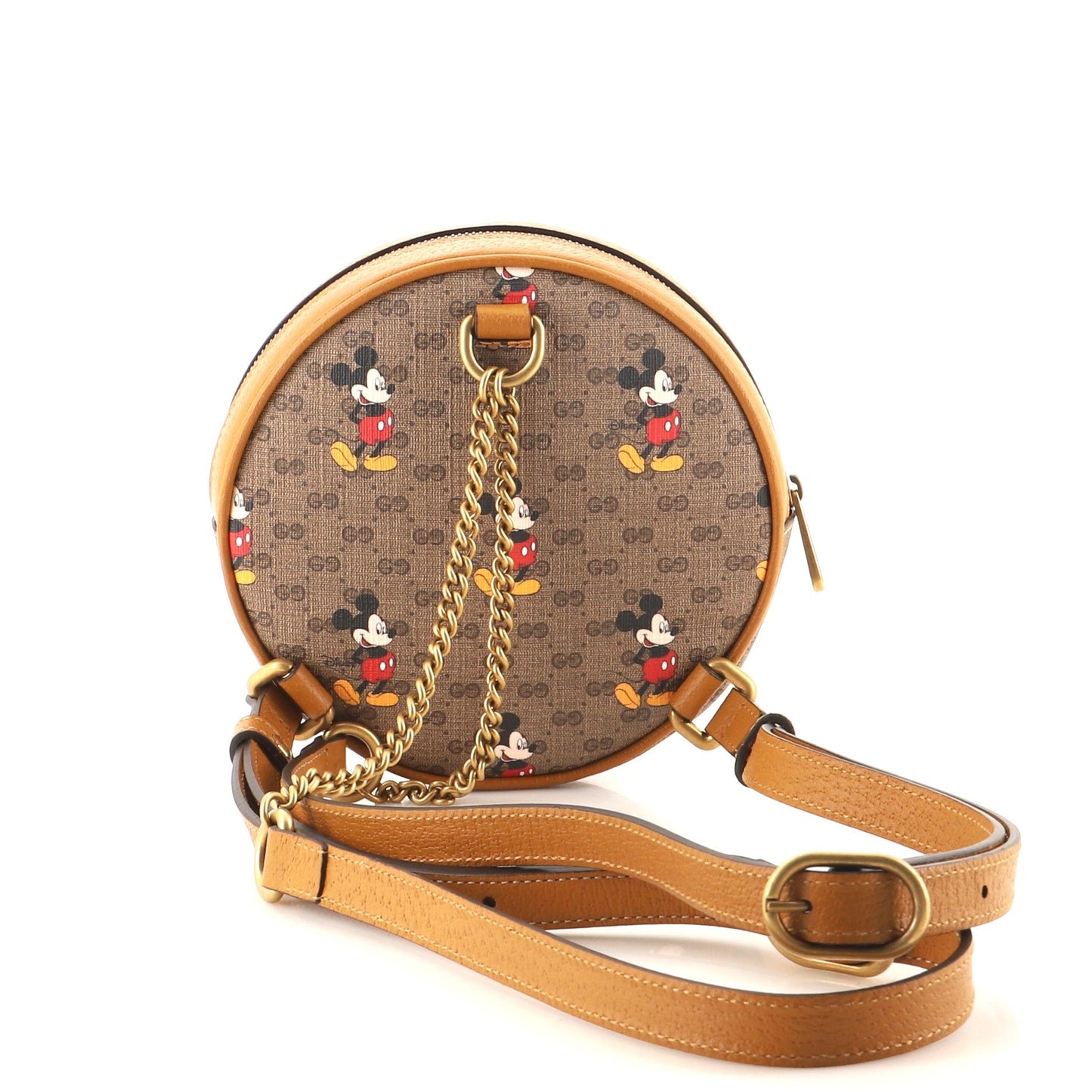 Disney Mickey Mouse Round Backpack Printed Mini GG Coated Canvas Mini