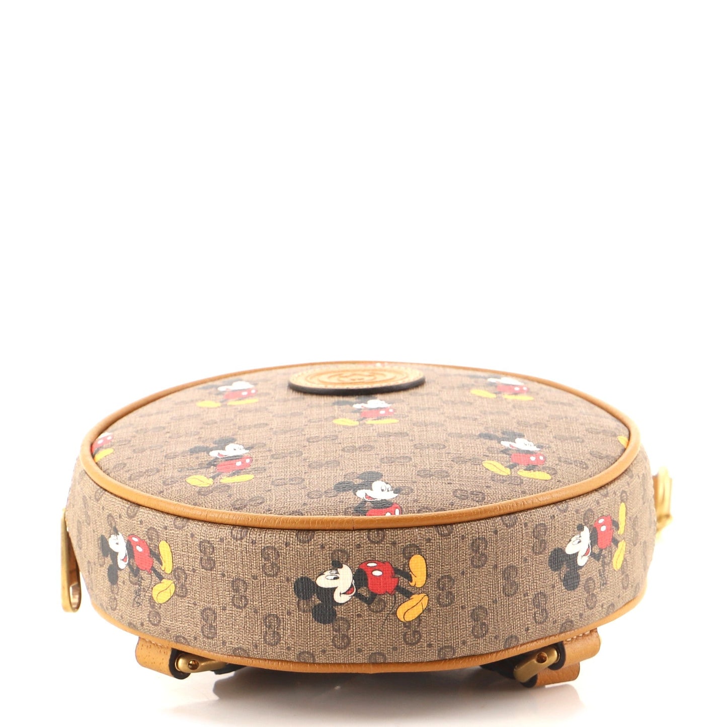 Disney Mickey Mouse Round Backpack Printed Mini GG Coated Canvas Mini