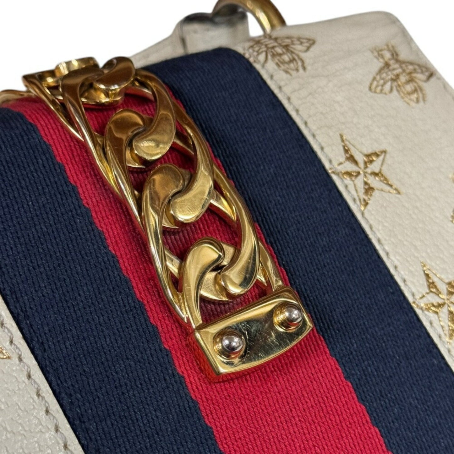 Gucci Sylvie White Leather Bag