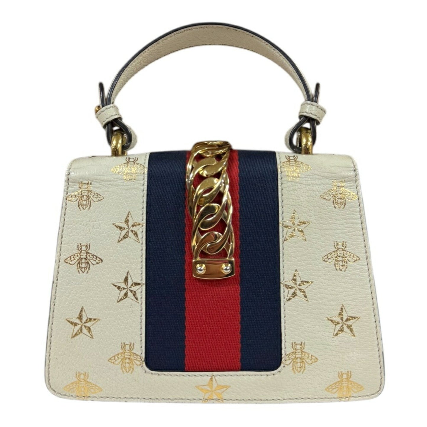 Gucci Sylvie White Leather Bag