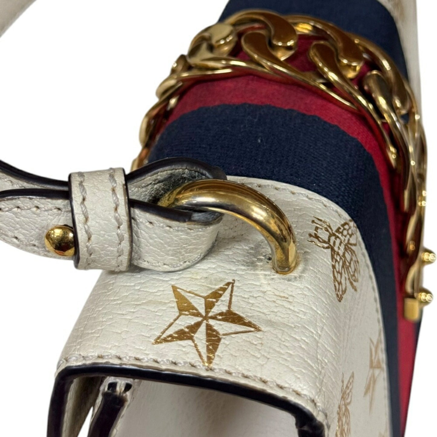 Gucci Sylvie White Leather Bag