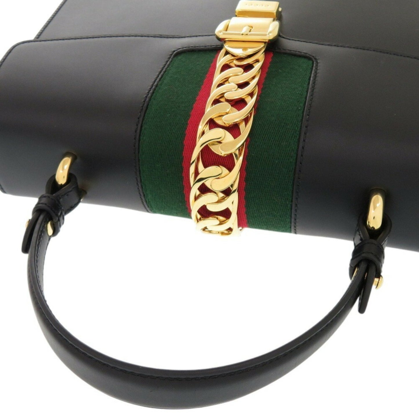 Gucci Sylvie Black Leather Bag