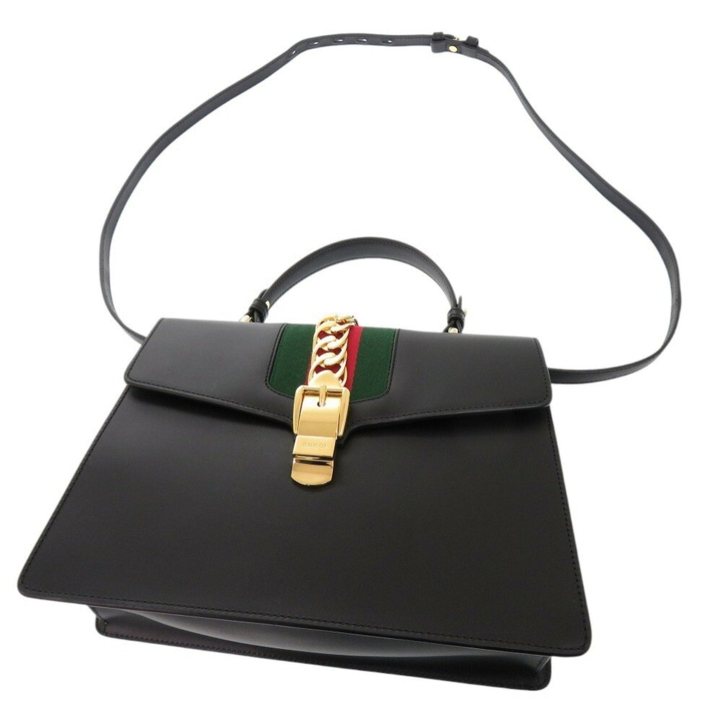 Gucci Sylvie Black Leather Bag