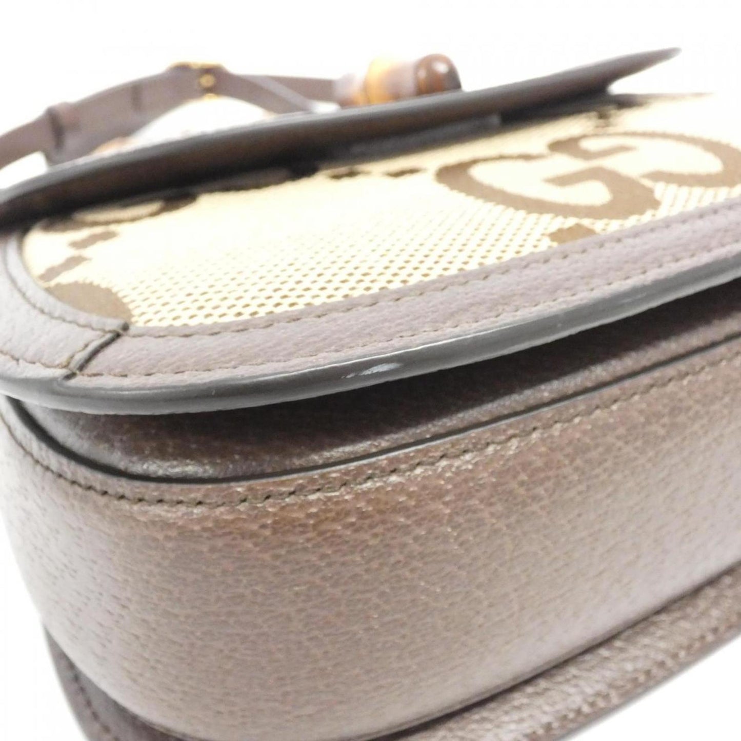 Gucci Bamboo Brown Canvas Bag