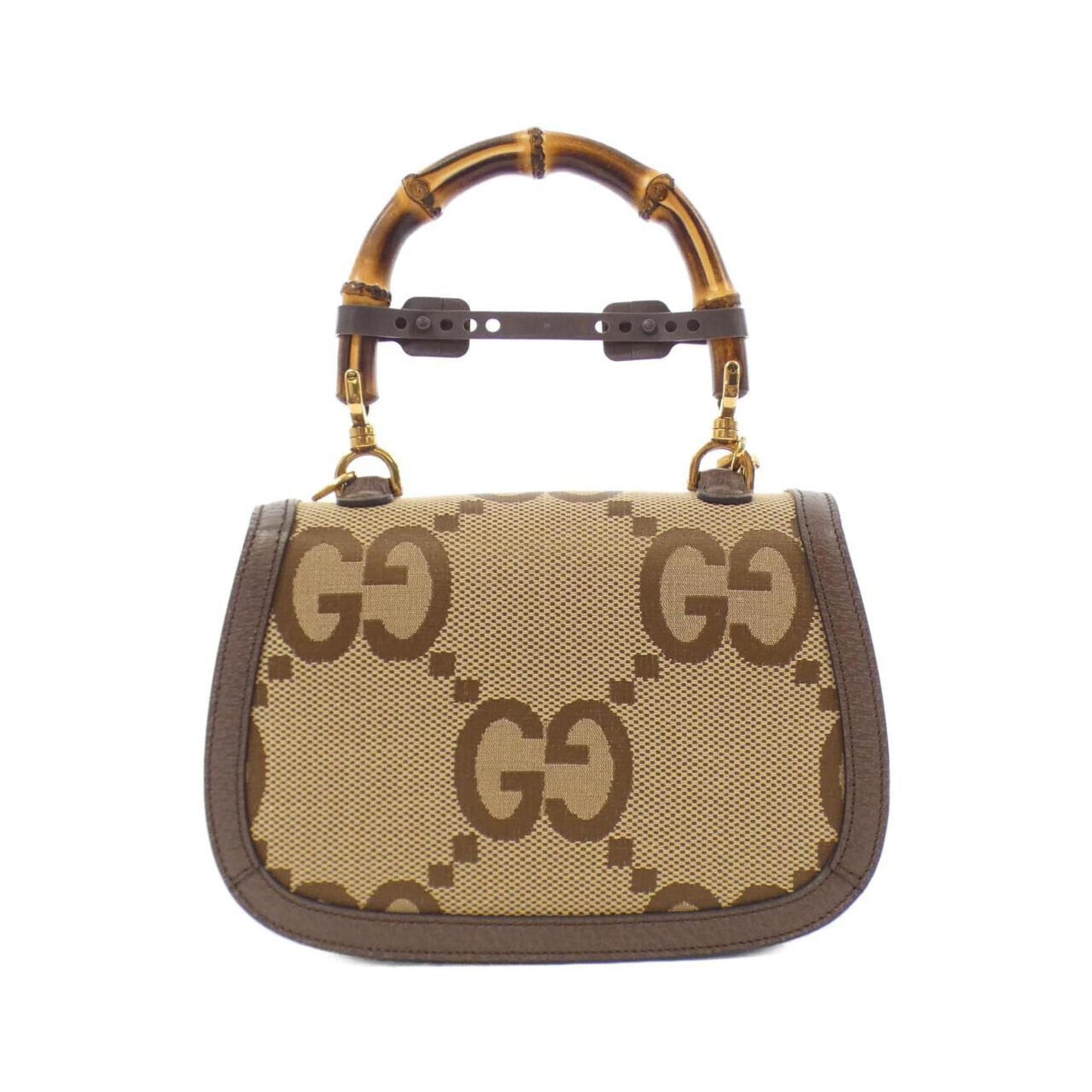 Gucci Bamboo Brown Canvas Bag
