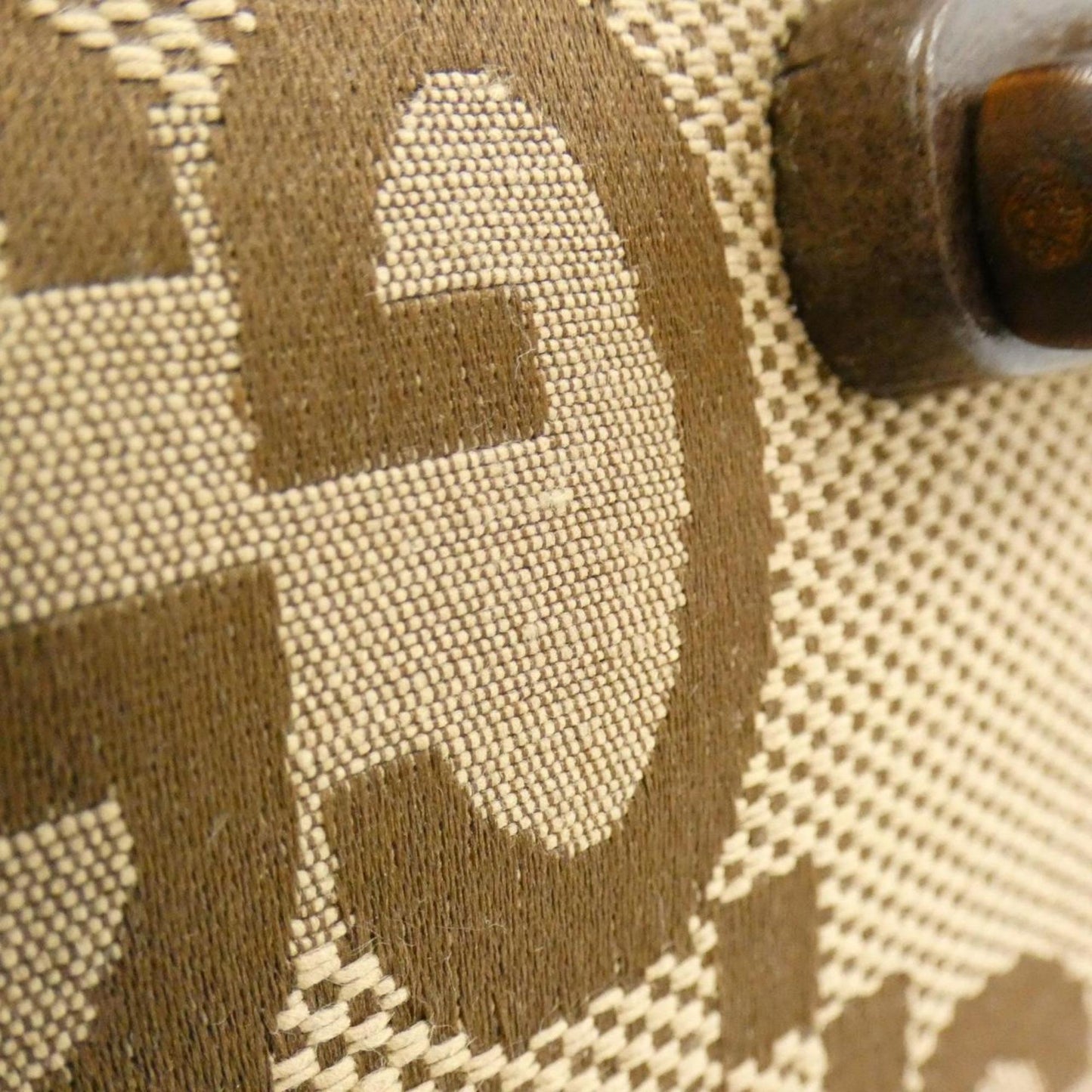 Gucci Bamboo Brown Canvas Bag