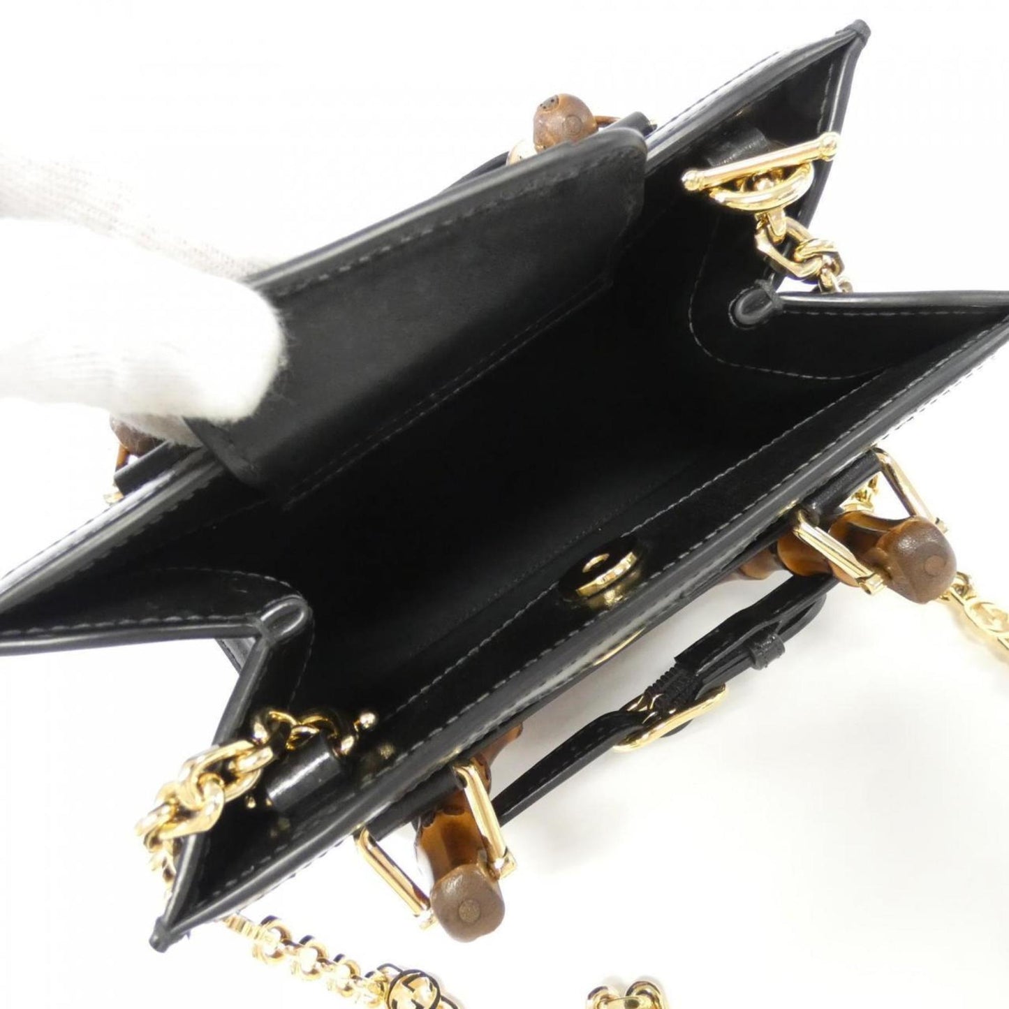 Gucci Diana Black Canvas Bag