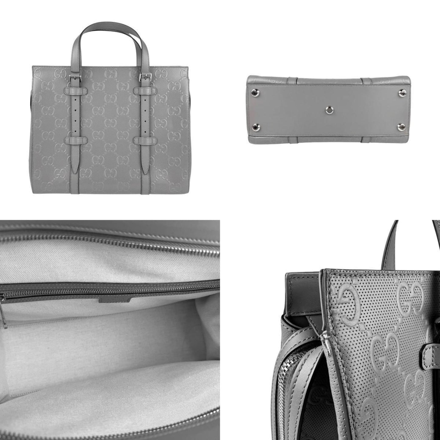 Gucci Micro guccissima Grey Leather Bag