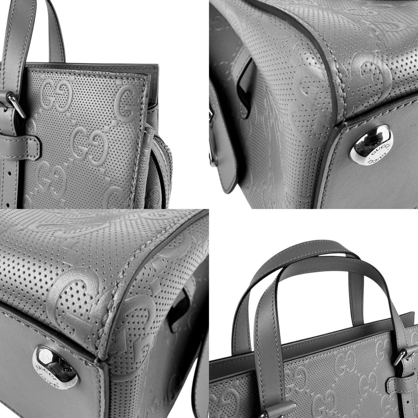 Gucci Micro guccissima Grey Leather Bag