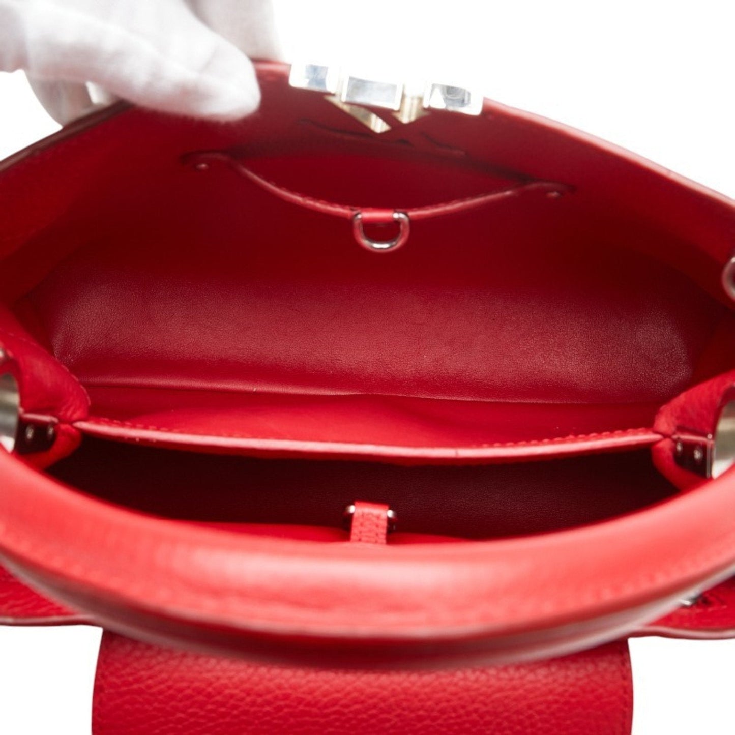 Louis Vuitton Capucines Red Leather Bag