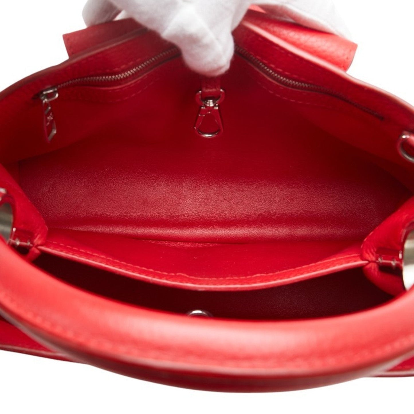 Louis Vuitton Capucines Red Leather Bag