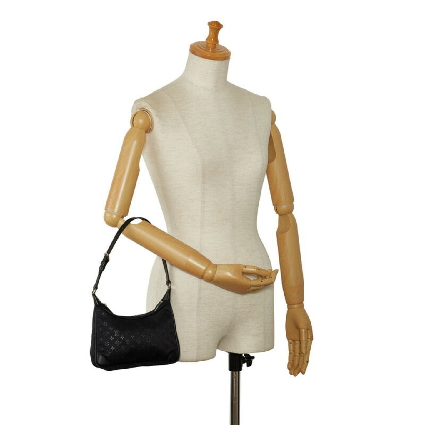Louis Vuitton Boulogne Black Silk Bag